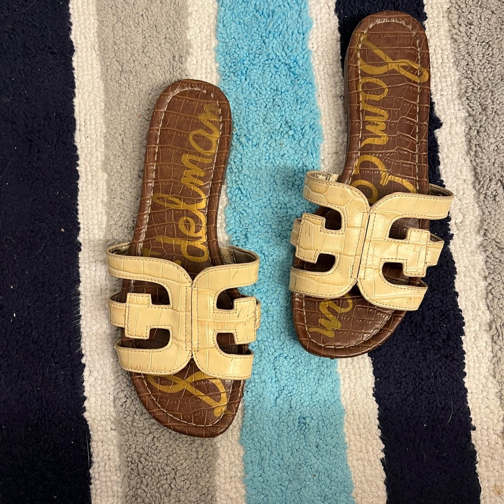 Sam Edelman bone/creme Slide Sandals. Size 7
